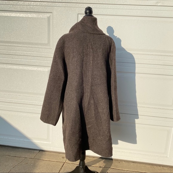 EILEEN FISHER Double Face Baby Alpaca Wool Coat L